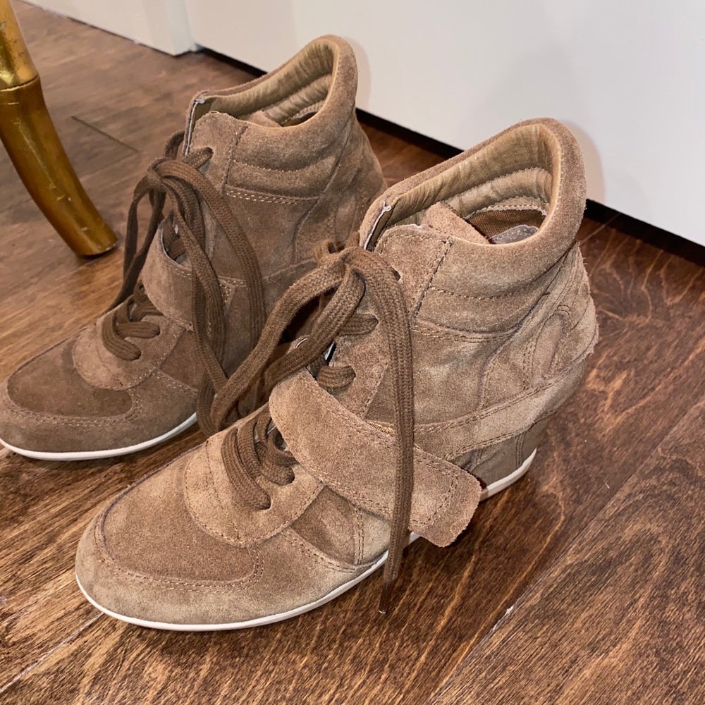 Super cool wedged sneaker booties